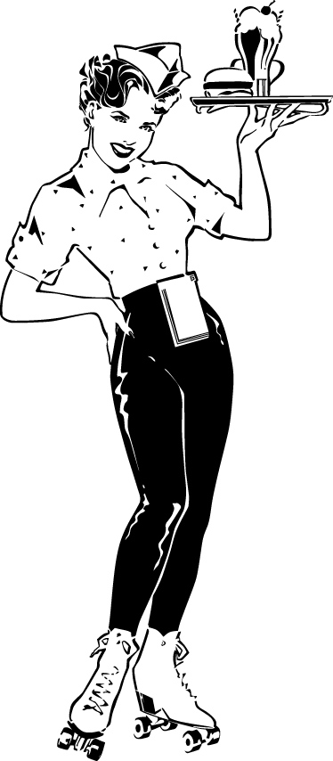 乙烯基厨房地毯复古服务员风格 - TenStickers