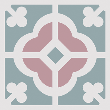 乙烯基厨房地毯花卉水泥砖 - TenStickers