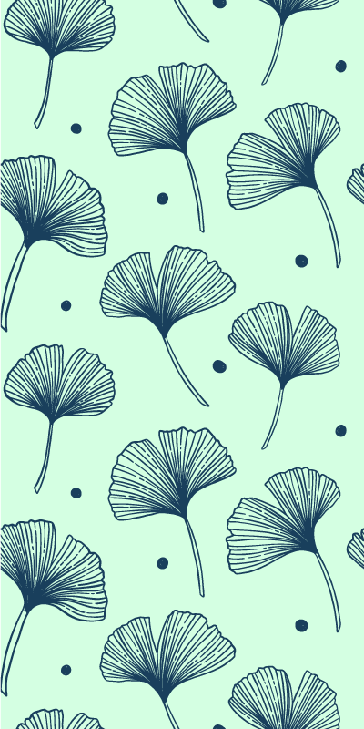 乙烯基厨房地毯壁纸花卉蓝色 - TenStickers