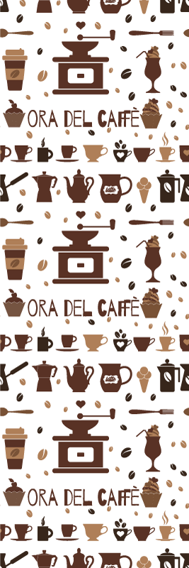 乙烯基厨房地毯咖啡时光 - TenStickers