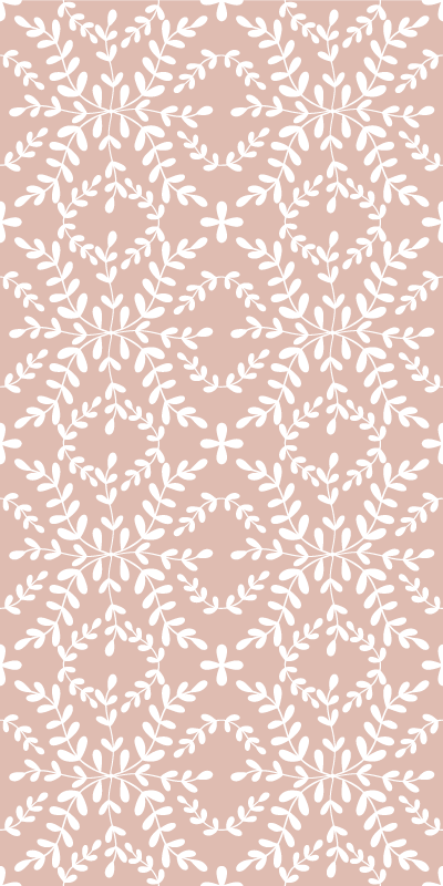 乙烯基花草地毯复古装饰叶子图案 - TenStickers