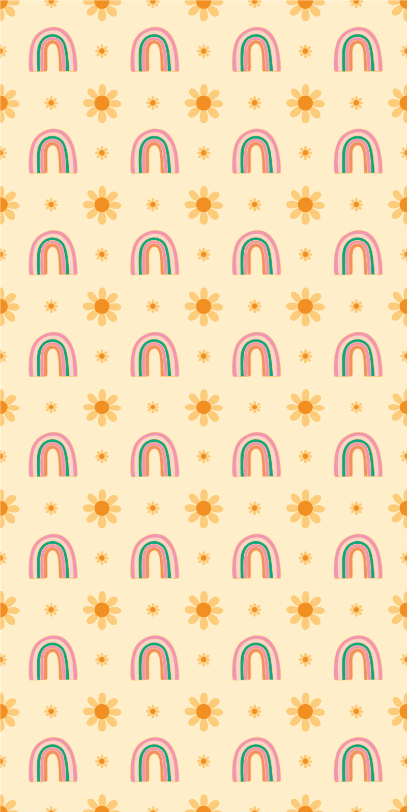 乙烯基花草地毯花朵与彩虹 - TenStickers