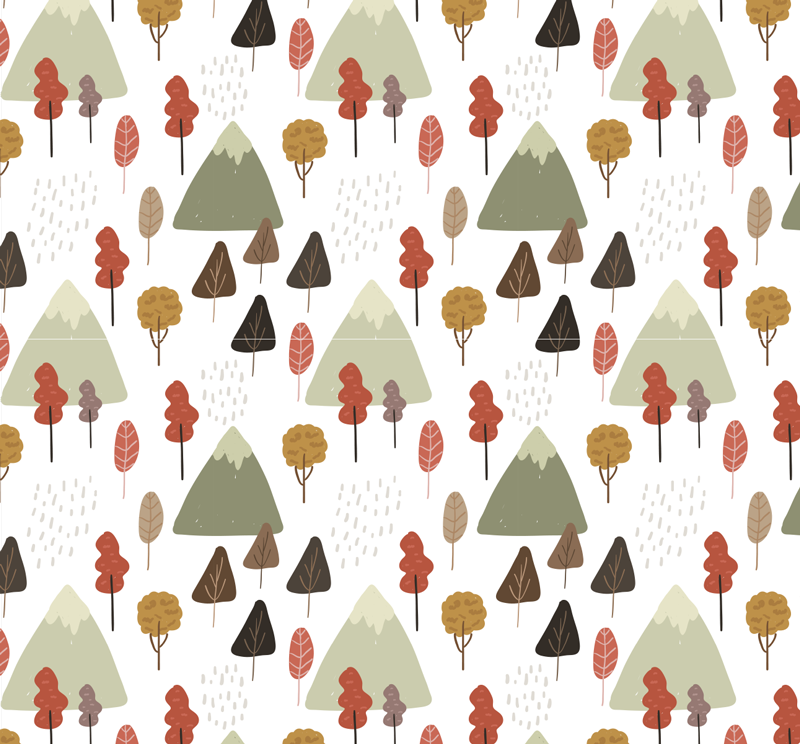 乙烯基花草地毯梦幻树木图案 - TenStickers