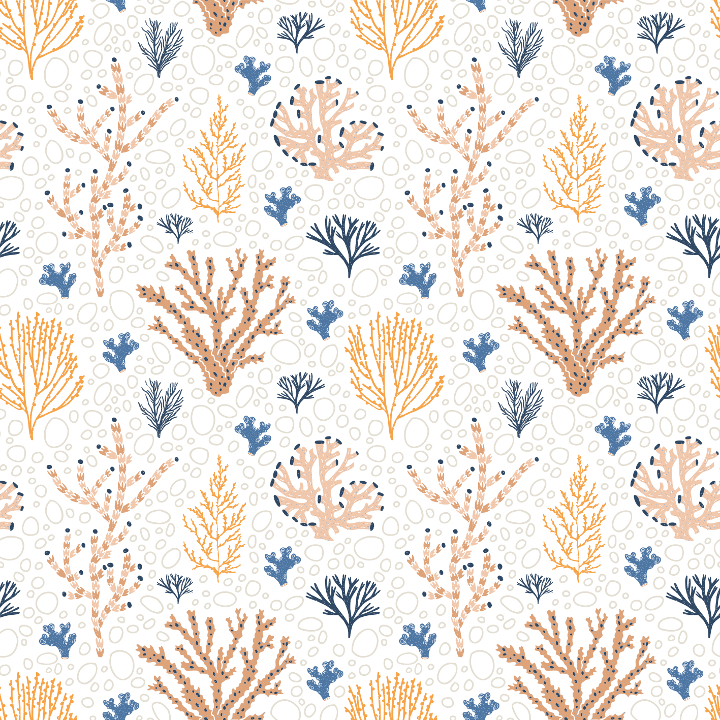 乙烯基花草地毯时尚珊瑚图案 - TenStickers