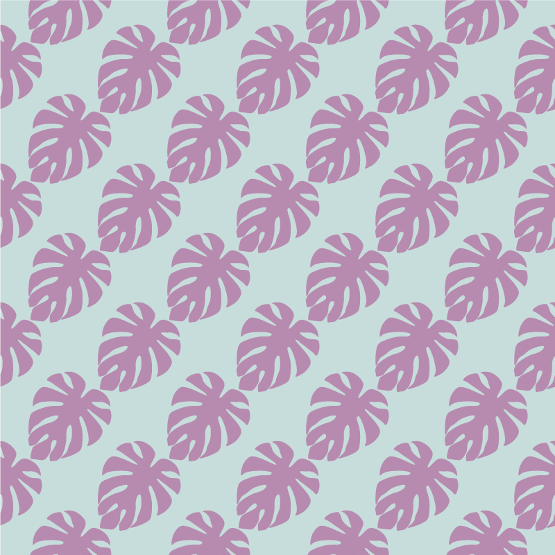 乙烯基花草地毯叶子图案印刷 - TenStickers