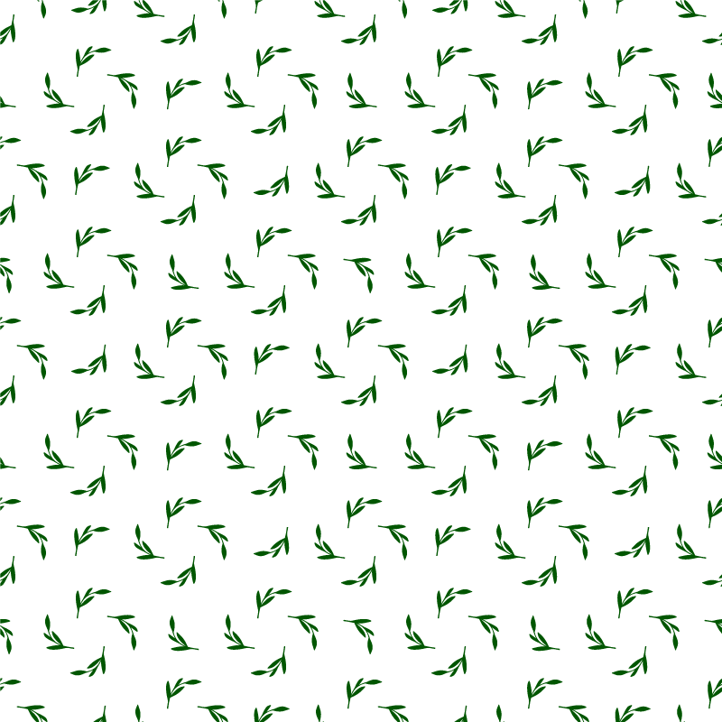 乙烯基花草地毯植物叶子插图 - TenStickers