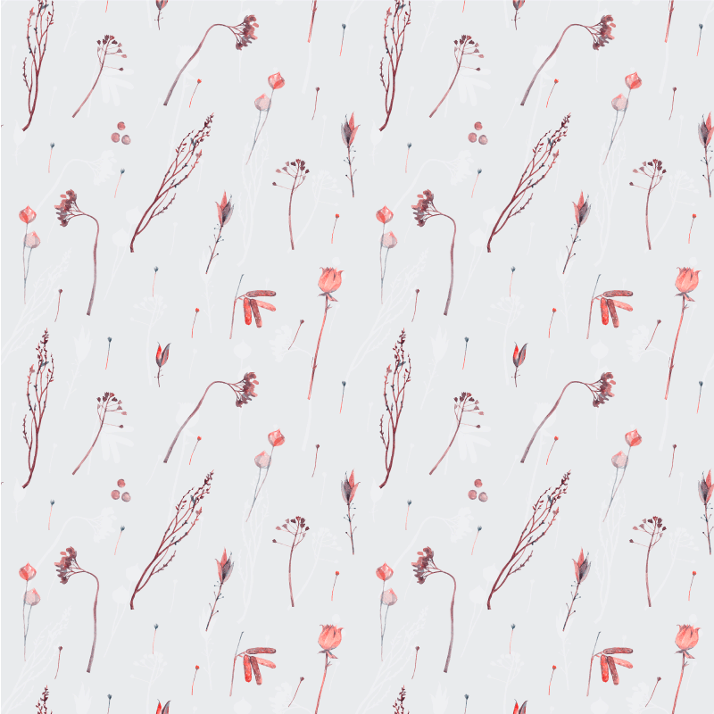 乙烯基花草地毯 精致花卉图案 - TenStickers