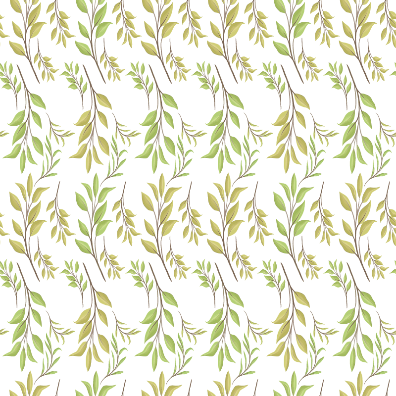 乙烯基花草地毯生机盎然的绿意图案 - TenStickers