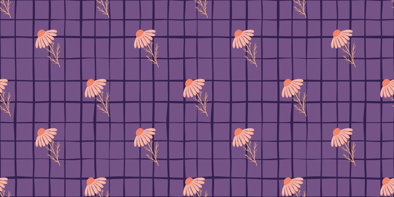 乙烯基花草地毯紫色花卉图案 - TenStickers