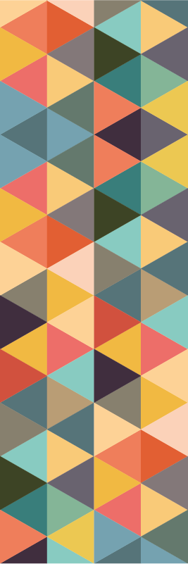 乙烯基地毯几何多彩几何图案 - TenStickers