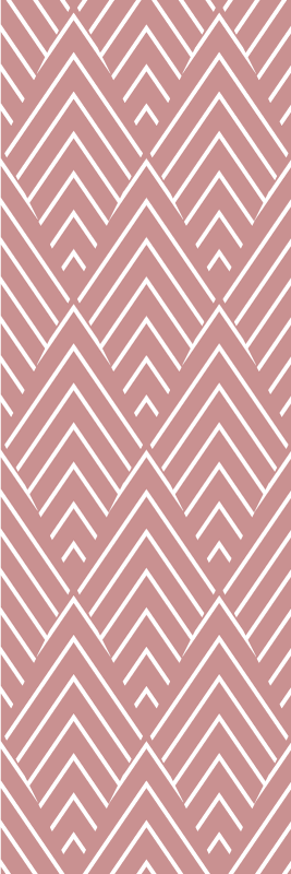 乙烯基地毯几何红色平行四边形与六边形在白色背景上 - TenStickers