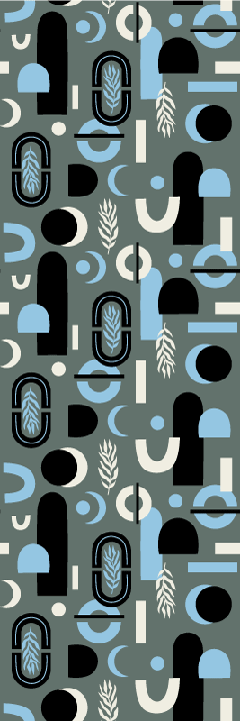 乙烯基地毯几何抽象形状的几何背景 - TenStickers