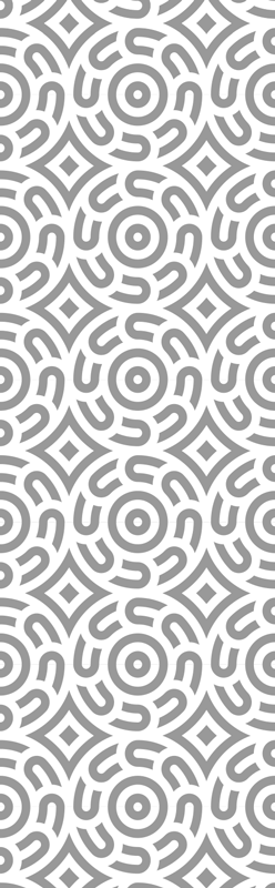 乙烯基地毯几何白色圆形几何图案 - TenStickers