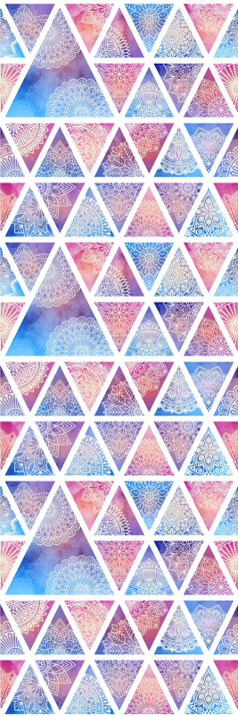 乙烯基地毯几何民族花卉三角形 - TenStickers