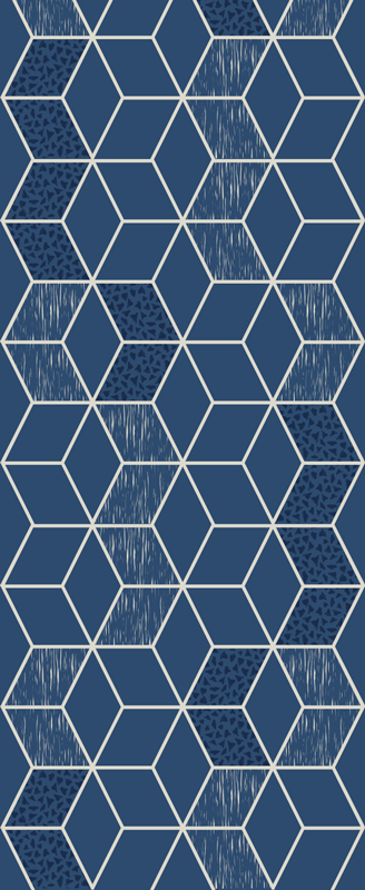 乙烯基地毯几何“复古维托里亚”几何图案 - TenStickers