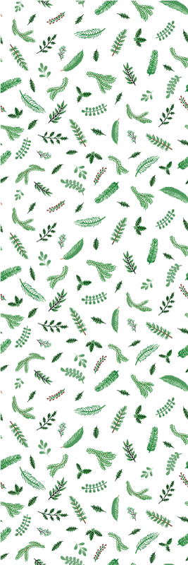 乙烯基地毯圣诞叶子图案圣诞装饰 - TenStickers