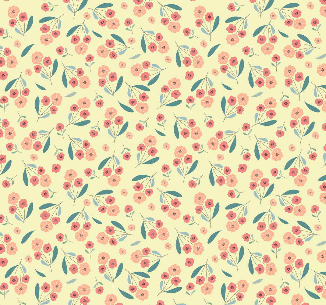 卧室乙烯基地毯玫瑰花图案 - TenStickers