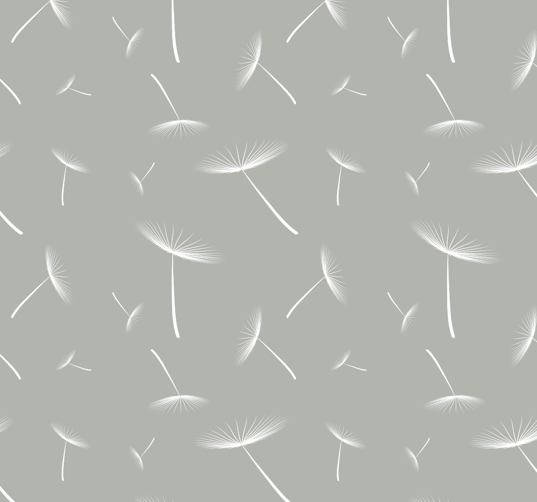 卧室乙烯基地毯灰色花卉浅色款 - TenStickers