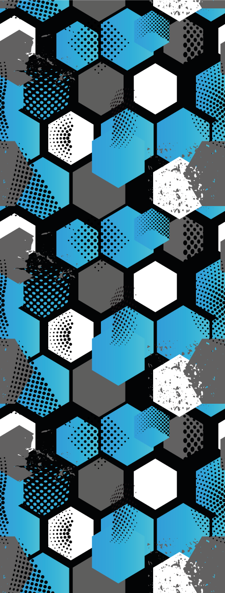 卧室乙烯基地毯抽象渐变足球背景 - TenStickers