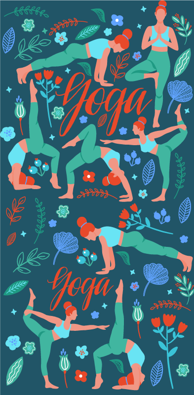 卧室乙烯基地毯适合女性瑜伽练习 - TenStickers