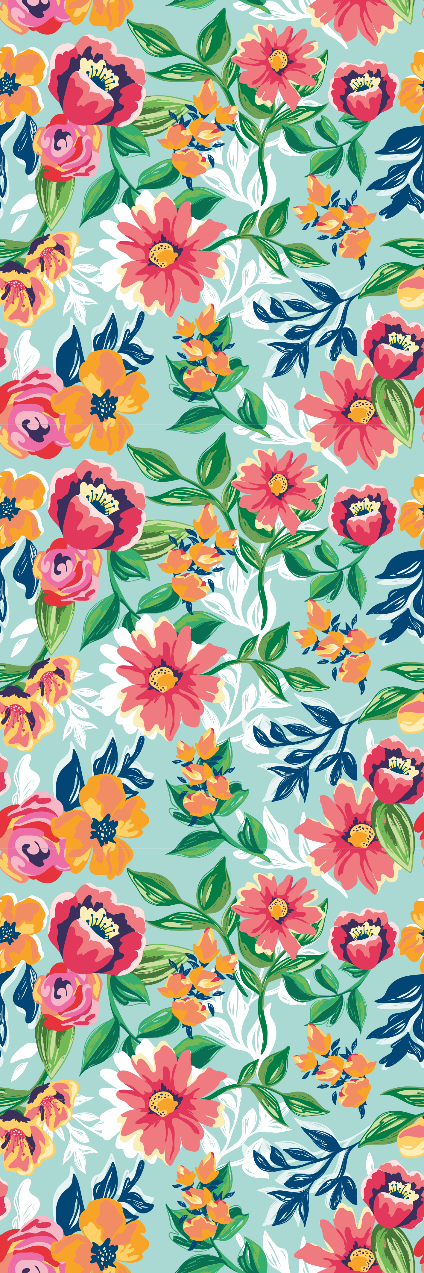 卧室乙烯基地毯色彩丰富的野生图案 - TenStickers