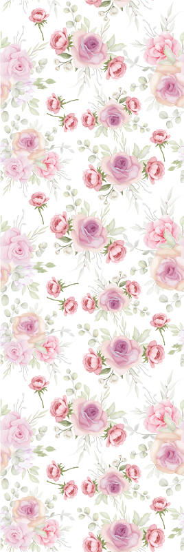 卧室乙烯基地毯粉色野性图案 - TenStickers