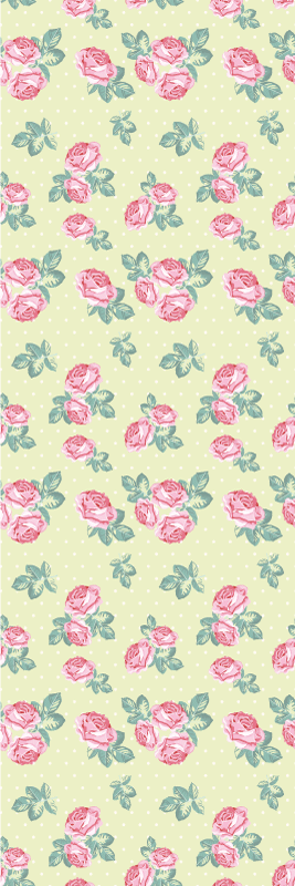 卧室乙烯基地毯，破旧时尚点点图案 - TenStickers