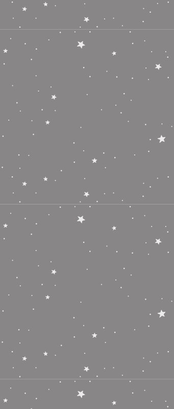 卧室乙烯基地毯白色星星在灰色背景上 - TenStickers