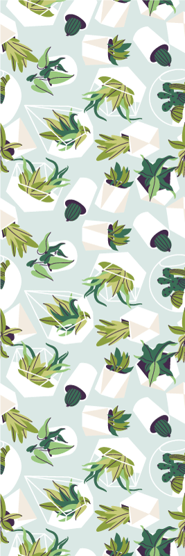 卧室乙烯基地毯绿色仙人掌 - TenStickers