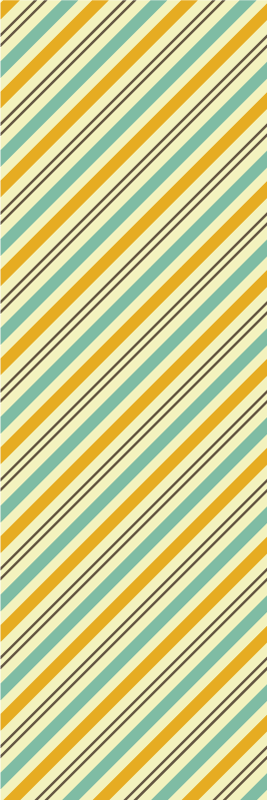 卧室乙烯基地毯复古斜纹三色图案 - TenStickers