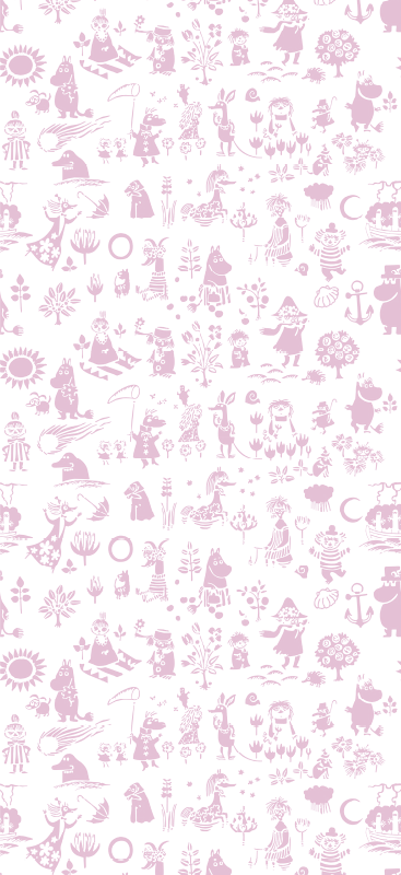 卧室乙烯基地毯粉色小月亮 - TenStickers