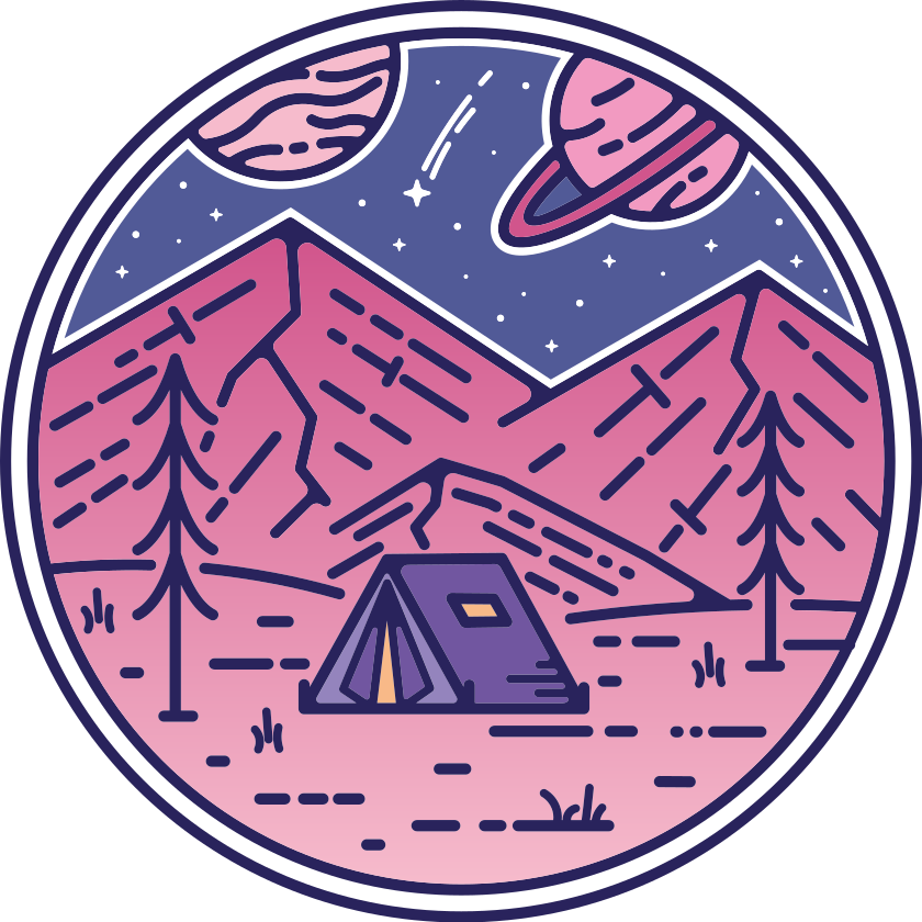 乙烯基地毯特性为山脉粉色 - TenStickers