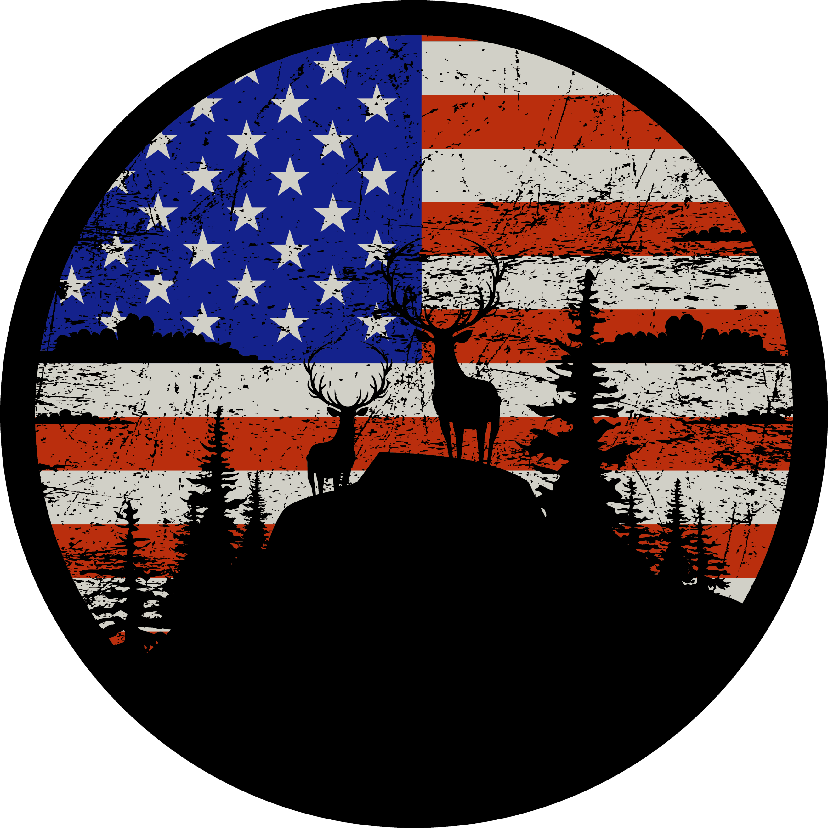 乙烯基地毯特性与美国国旗山脊轮廓 - TenStickers
