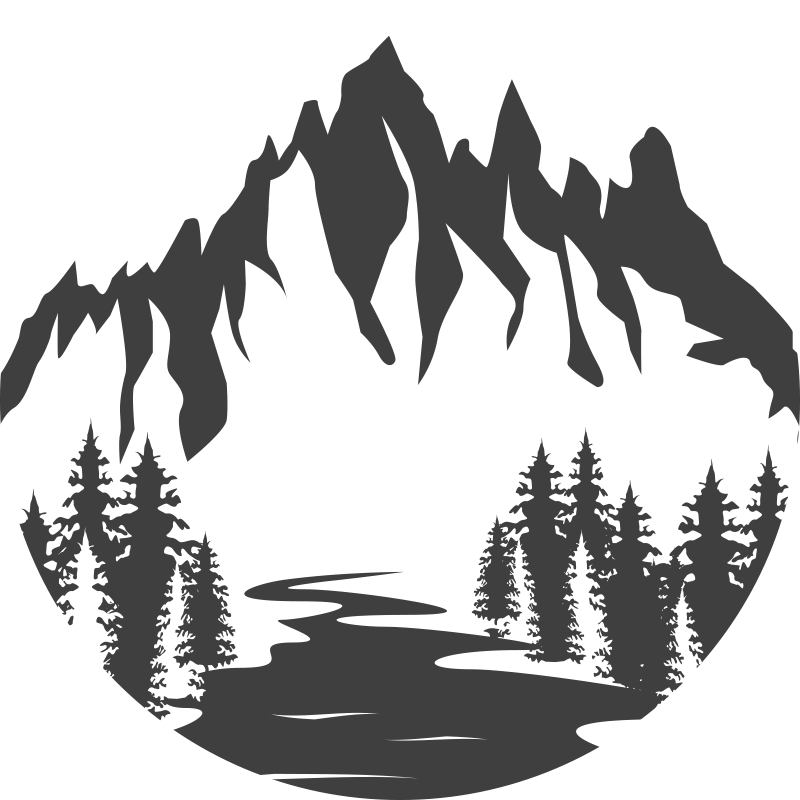 乙烯基地毯特性山景轮廓 - TenStickers