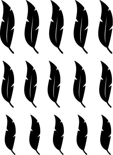 乙烯基地毯特性与漂浮羽毛图案 - TenStickers