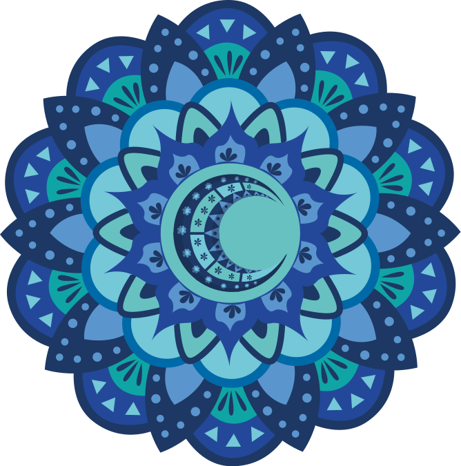 乙烯基地毯特性：精美植物曼陀罗图案 - TenStickers