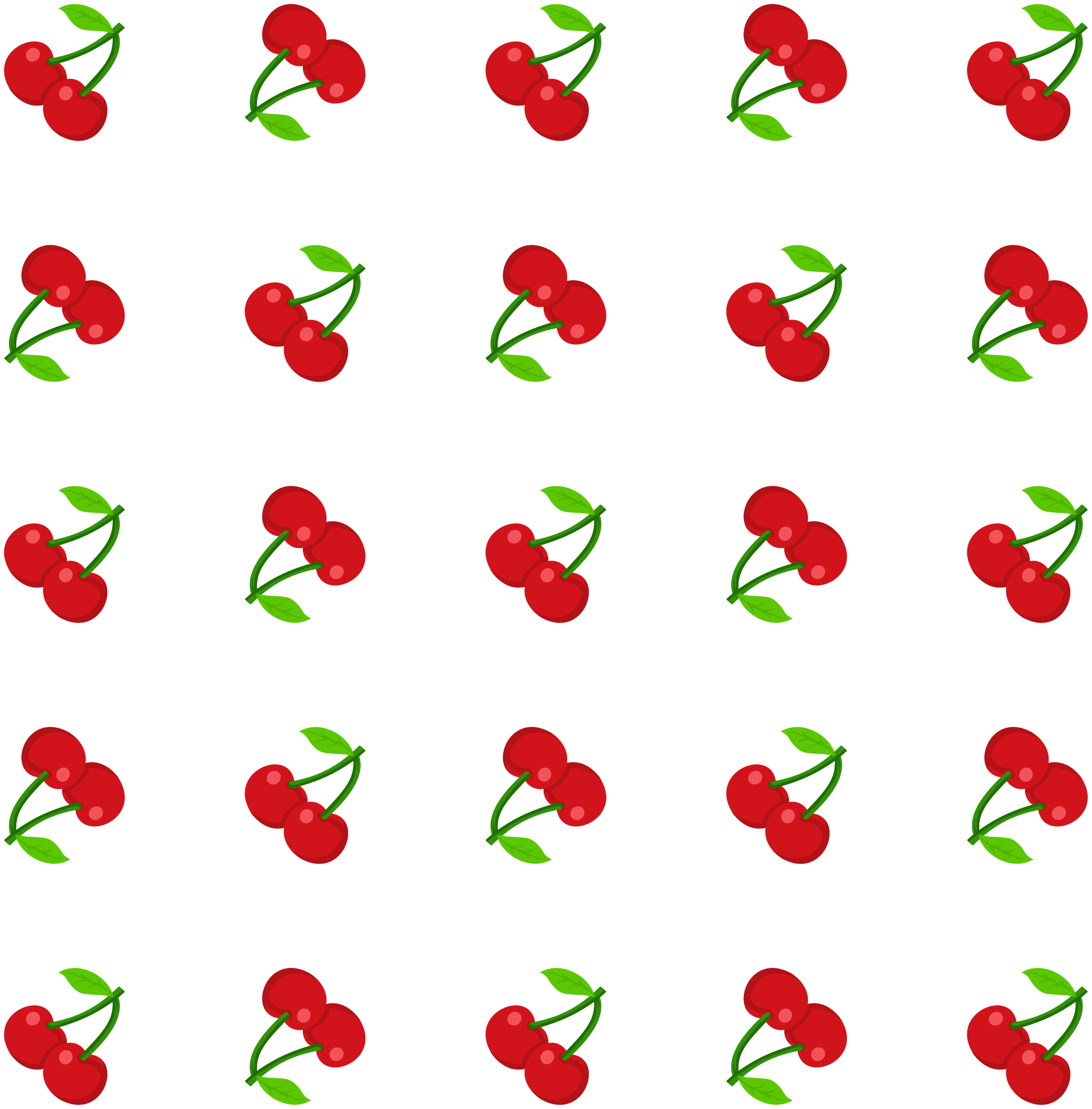 乙烯基地毯特性樱桃图案设计 - TenStickers