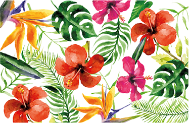 乙烯基花草地毯便携式怪兽美味贴纸 - TenStickers