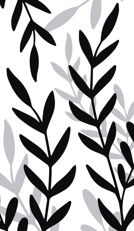 乙烯基花草地毯透明植物乙烯基片 - TenStickers