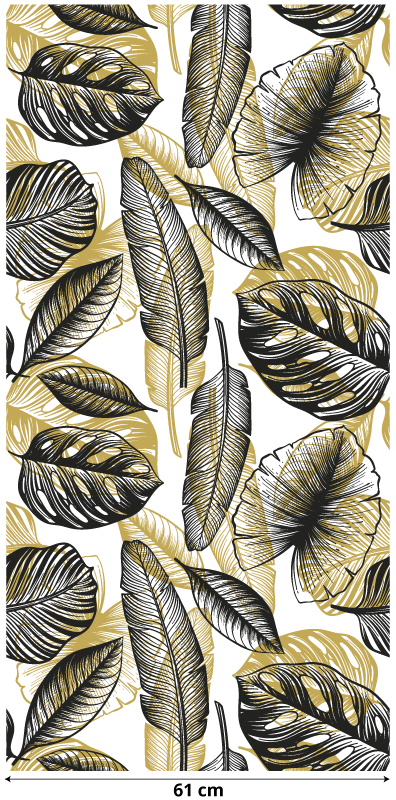 乙烯基花草地毯优雅热带植物 - TenStickers