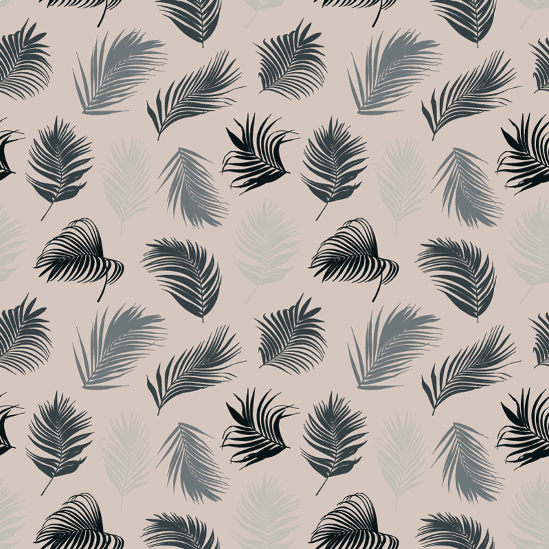 乙烯基花草地毯，郁郁葱葱的棕榈叶混合款 - TenStickers