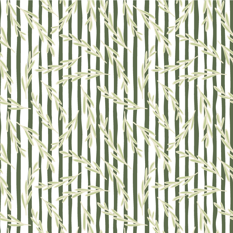 乙烯基花草地毯薄叶图案 - TenStickers