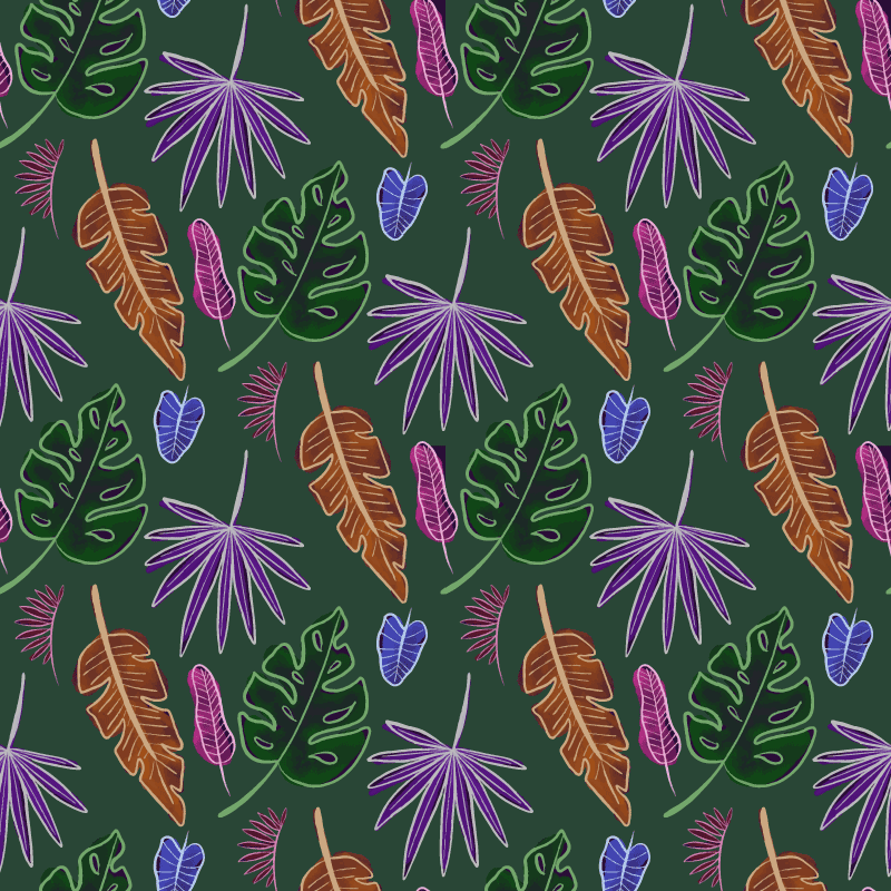 乙烯基花草地毯几何霓虹屏幕 - TenStickers