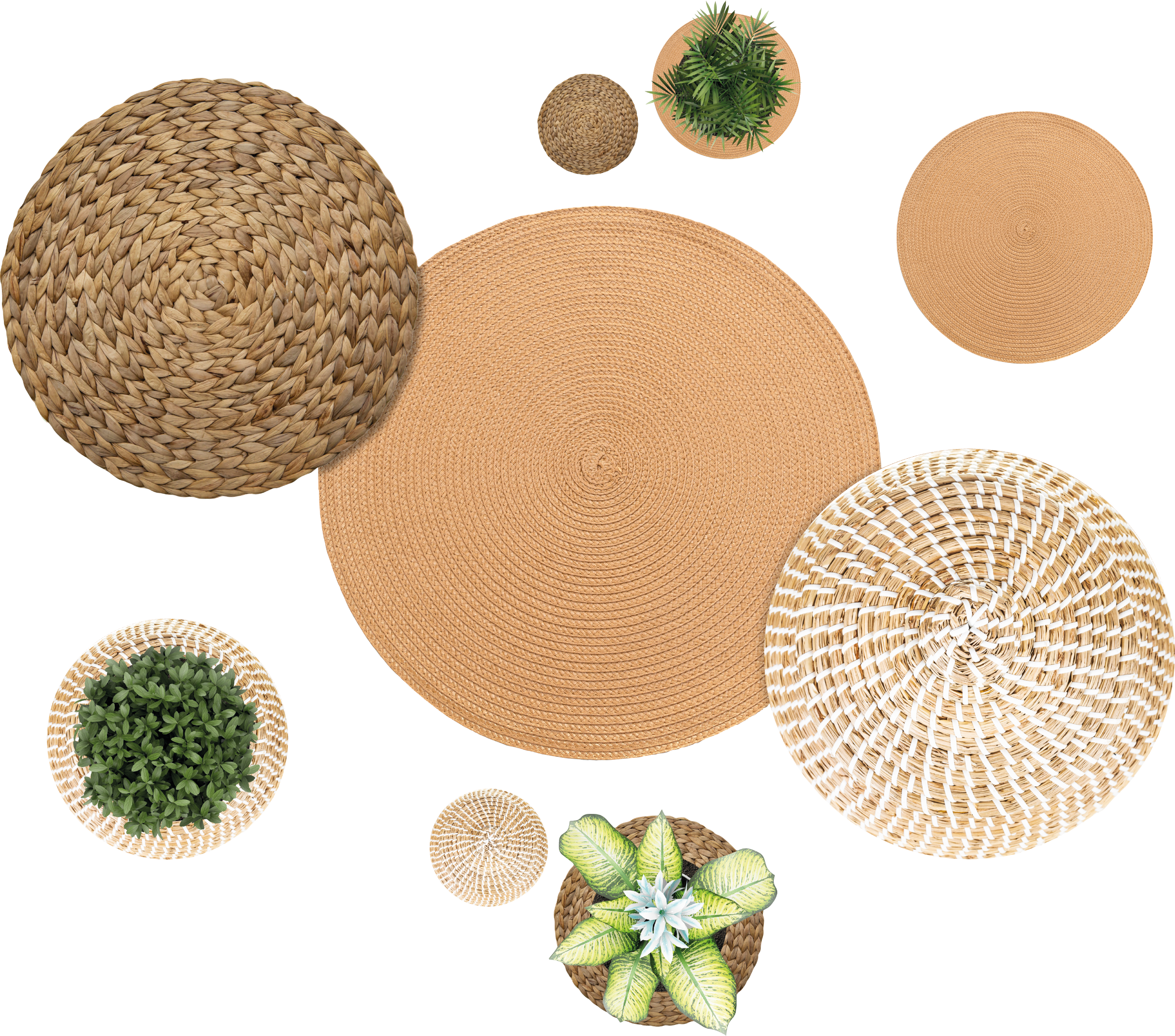 乙烯基花草地毯花园与柳条 - TenStickers