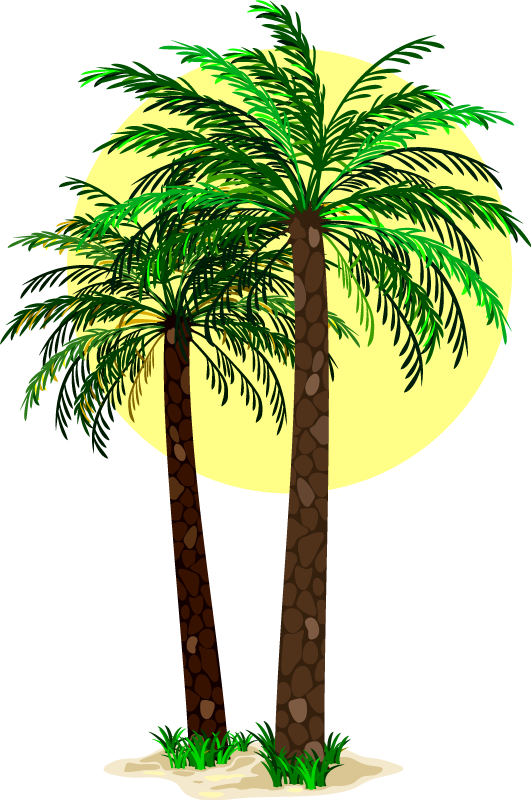 乙烯基花草地毯热带棕榈树 - TenStickers