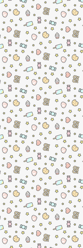 卧室乙烯基地毯可爱宝宝面部零食 - TenStickers