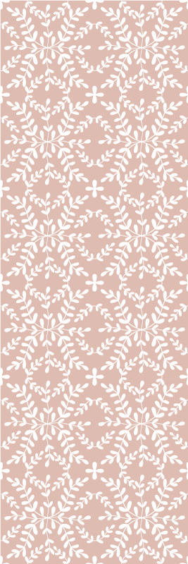 卧室乙烯基地毯复古 ornamental leaves 图案 - TenStickers