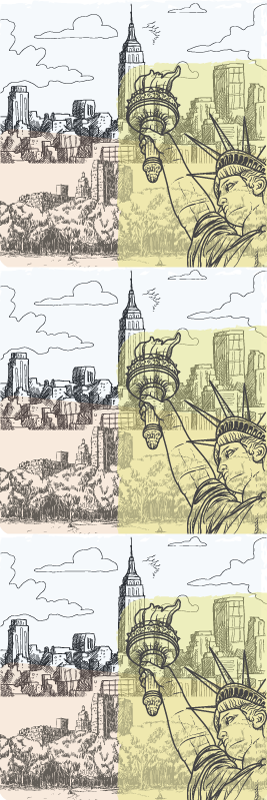 卧室乙烯基地毯复古纽约拼贴风格 - TenStickers