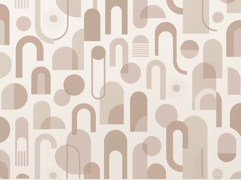 卧室乙烯基地毯现代图案设计 - TenStickers