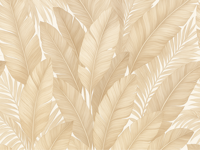 卧室乙烯基地毯柔和植物风格 - TenStickers